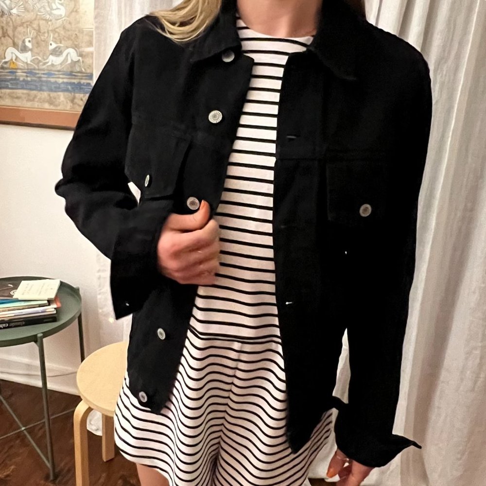 Black Denim Jacket J. Galt - Brandy Melville, Sz S